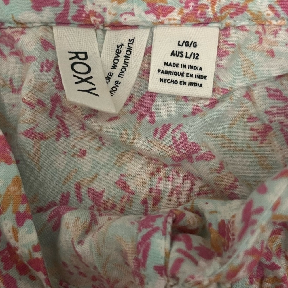 Roxy Pink and Mint Floral Two-Piece Skirt Set - Picture 6 of 6